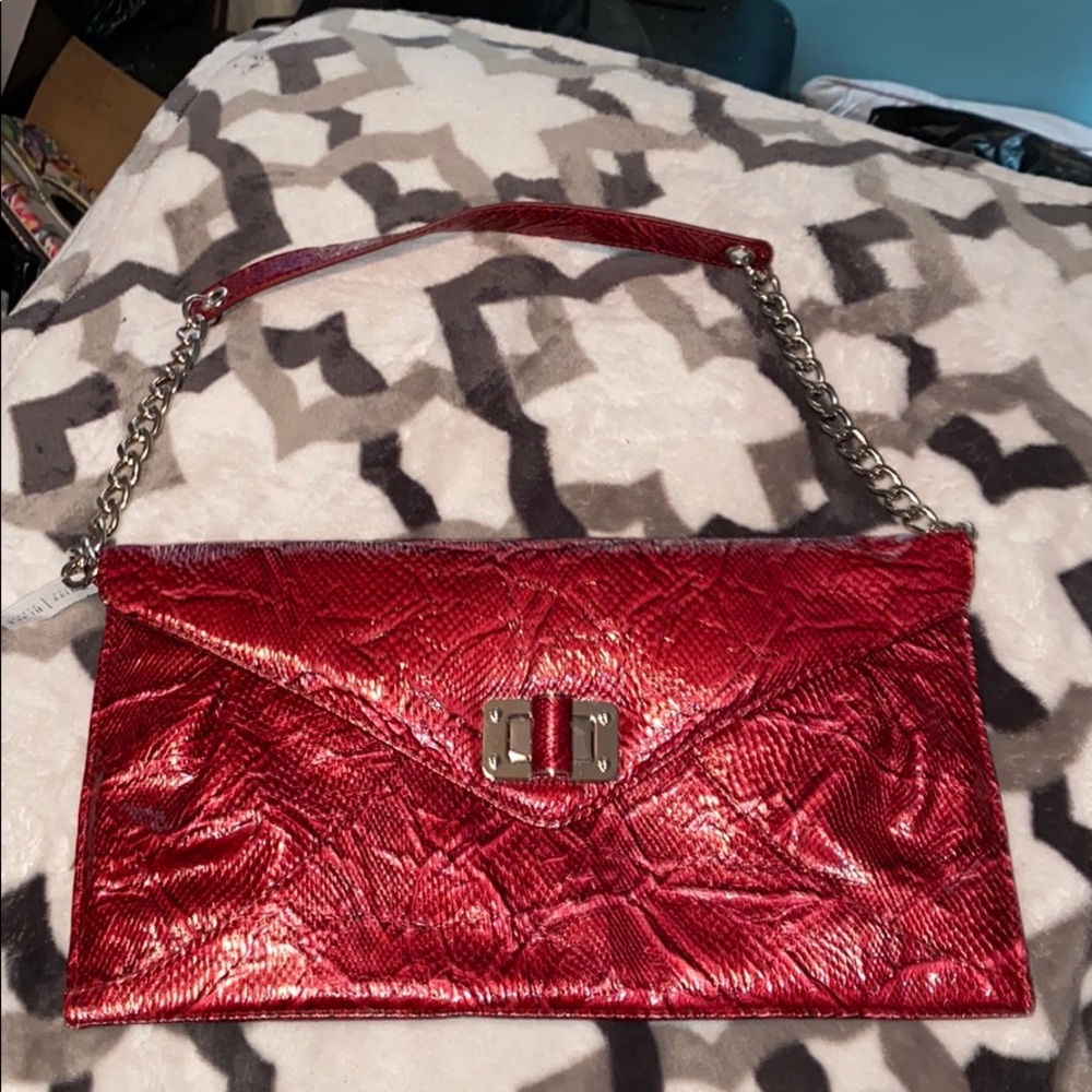 NWT White House Black Market red chain purse
